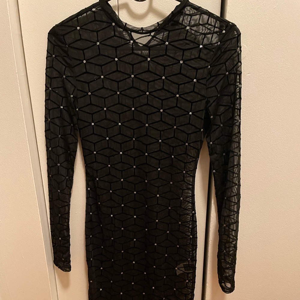 Black Shein see-through dress.